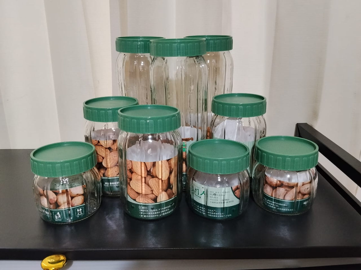 SET DE FRASCOS DE VIDRIO